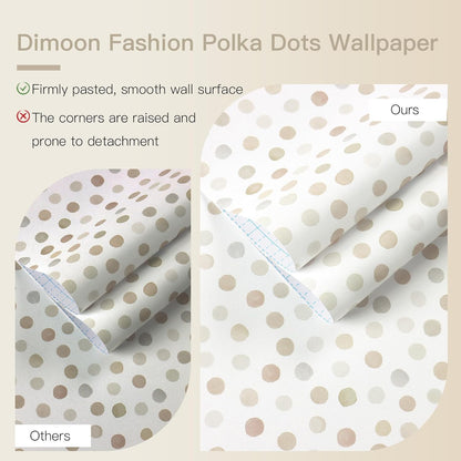 Dimoon 17.3" X 78.7" Peel and Stick Wallpaper Floral Contact Paper Boho Beige White Renter Friendly Natural Wall Paper Waterproof Removable Self Adhesive Wallpaper for Bedroom Livingroom Vinyl Roll