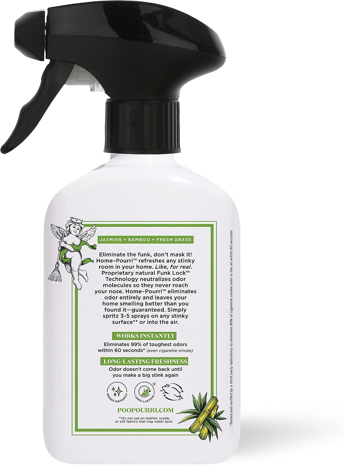 Poo-Pourri Before-You-Go Toilet Spray, Bamboo Rain, 2 Fl Oz, Up to 100 Uses, Bathroom Odor Deodorizer with Essential Oils for Home or Work, Travel Essentials, TSA Approved Size, Bamboo & Fresh Grass