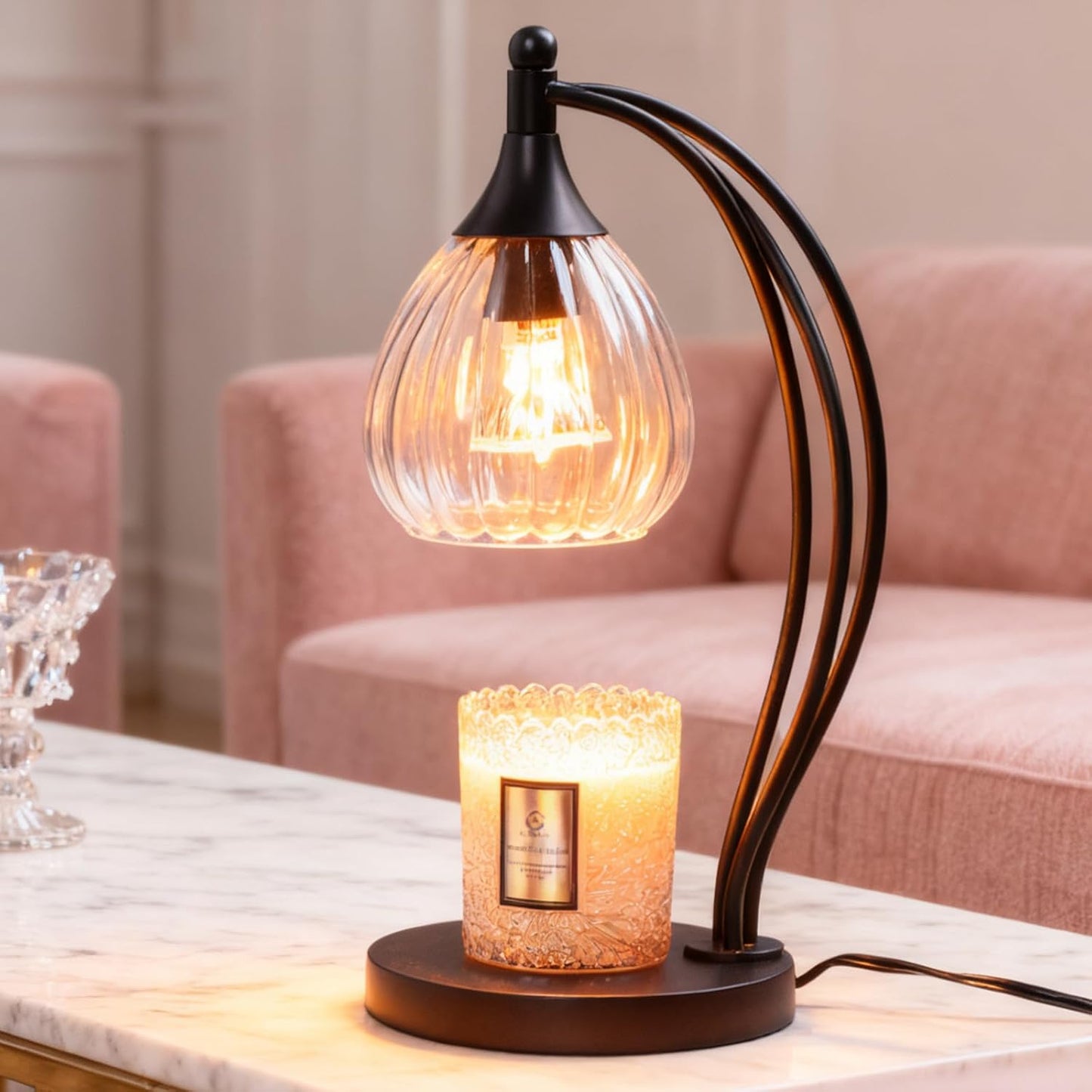 Candle Warmer Lamp with Timer Dimmer - Electric Light Wax Warmer for Jar Candles - Lamp with 2 Bulbs, Unique Birthday Gifts for Women Mom House Warming Gifts New Home Decor