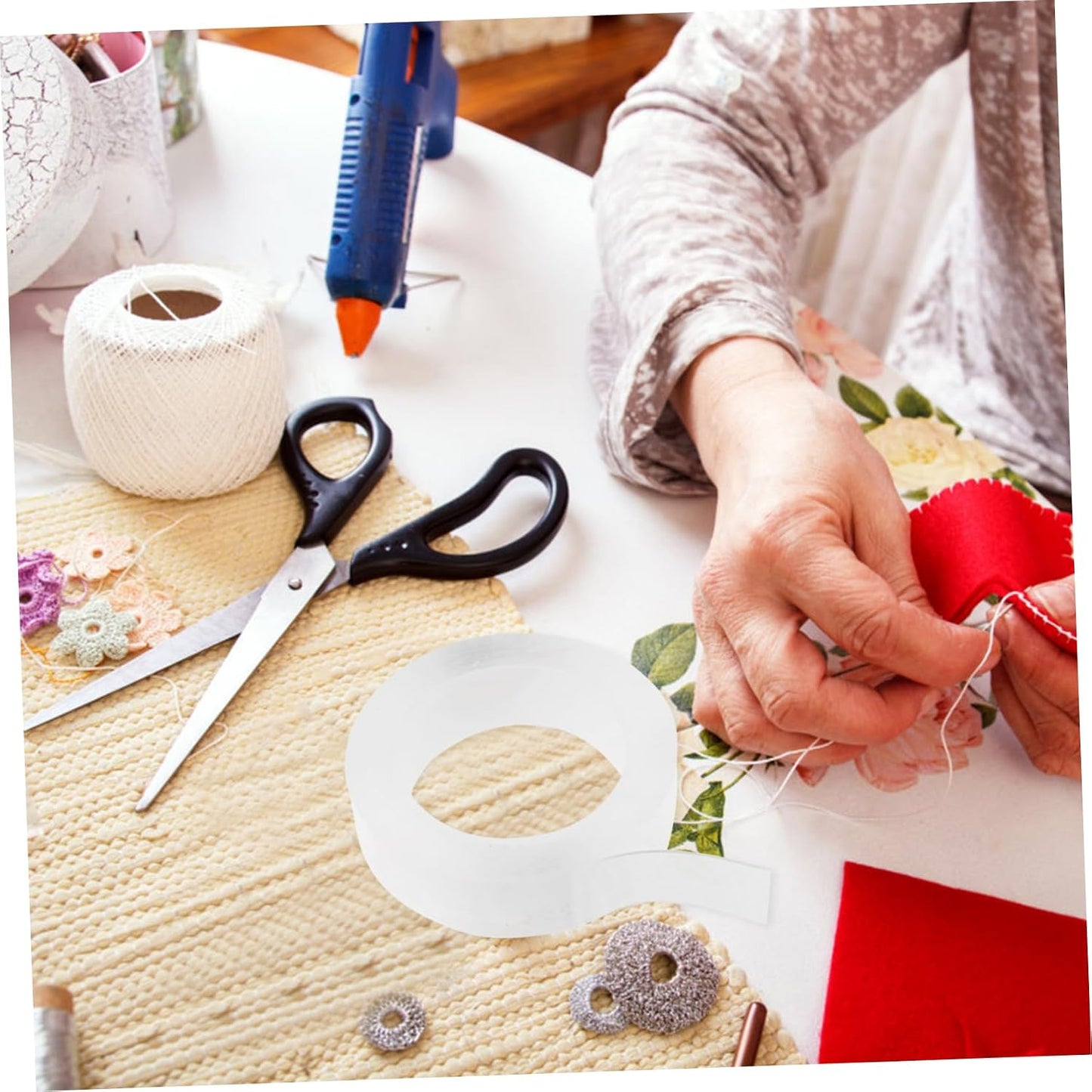 LIFKOME Double Sided Tape Craft Acrylic Nano Tape Roll Washable No Trace Multipurpose Fixing Sticker