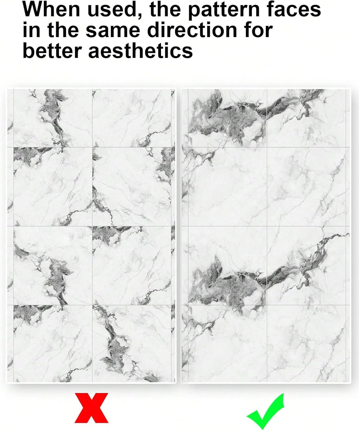 Chejiaye 10pcs Marble Peel and Stick Backsplash Waterproof Washroom Wall Panels, Peel and Stick Tile, PVC Foam Wall Panels for Kitchen,Bathroom,Living Room,Blue and Gold(Not Real Tile,11.8" x 11.8")