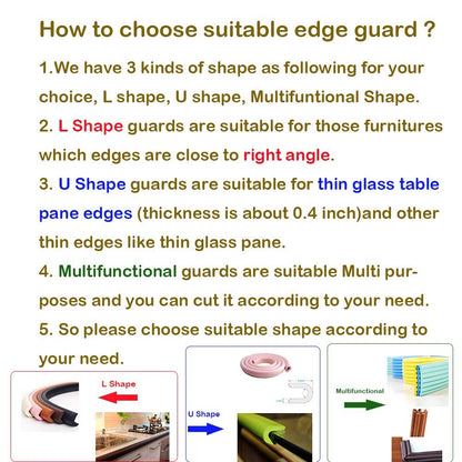 M2cbridge L Shape Extra Thick Furniture Edge Wall Corner Guard Desk Edge Cushion Bumper 6.5 Ft (Off White)