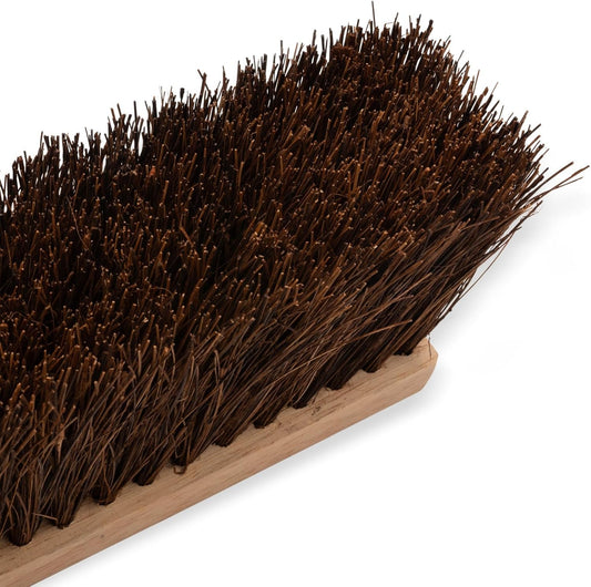 SPARTA Flo-Pac Garage Sweep with Palmyra Bristles, Heavy Duty Broom Head for Indoor and Outdoor Use on Rough Surfaces, 18" Long, 1 Count, Natural