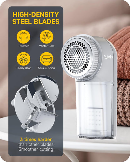 Fabric Shaver Lint Remover, Sweater Shaver to Remove Pilling, Lint Shaver with 2-Speed Power Adjustment, Fuzz Shaver for Clothes Balls-Battery Operated