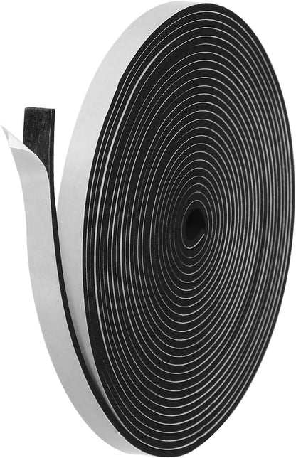 PATIKIL Weather Stripping Door Seal Strip, 3/8 Inch x 1/4 Inch x 32 Ft Self Adhesive Soundproof High Density Foam Tape Insulation for Door Window Air Conditioning, White - Colors A