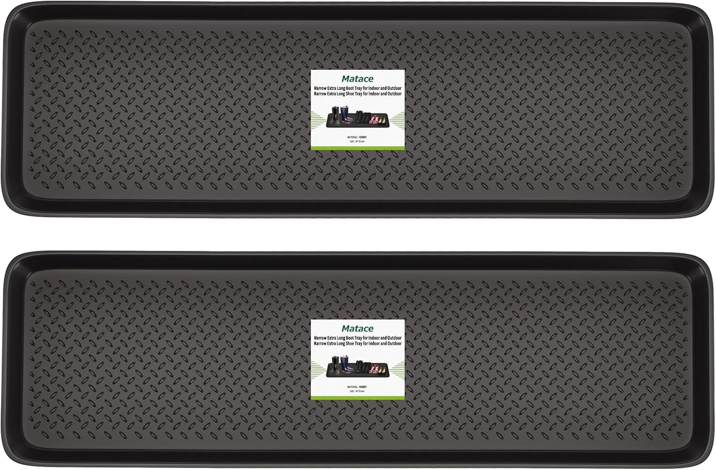 Matace 1 Pack Rubber Small Boot Tray for Entryway,Boot Mat,Shoe Tray,Shoe Mat for Indoor and Outdoor Use, 27.95"x 15.74" (Pack of 1)