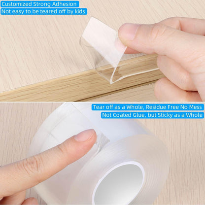 Clear Edge Protector Strip, 1.18in x 9.84FT, Sharp Edge Wrap Cover Tape, Self Adhesive Protective Bumper Corner Guards for Cabinet Door Desk Glass Table Bed Furniture, Kitchen Countertop, Waterproof