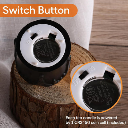 Eywamage Ivory Flameless Votive Candles with Timer Batteries, 2x3 inch Small LED Pillar Candles Flickering Set of 6