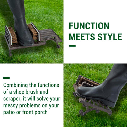 Boot Scraper Outdoor Shoe Brush with Flaps,Cleaning Heavy-Duty Shoe Cleaner and Boot Scrubber for Mud,Dirt, Snow,Durable Weather-Resistant Outdoor Shoe Cleaning Tool