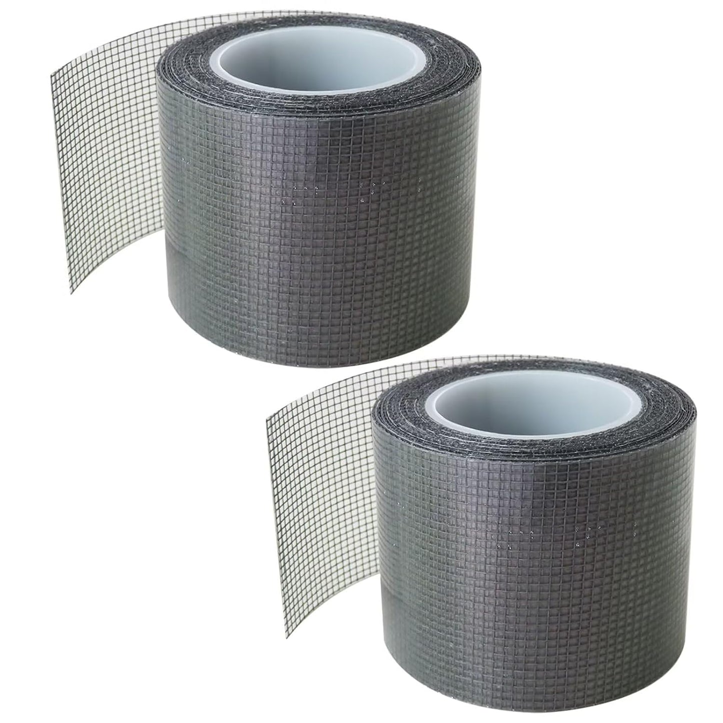2 Pack of Black Window Screen Repair Tape, 2 in X 16.5 FT (196IN) Screen Repair Kit for Windows or Doors, Strong Adhesive Fiberglass Mesh Patch Tape