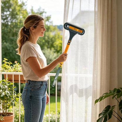 Window Screen Cleaning Brush - Long-Handled, Double-Sided Mesh Screen Cleaner | Detachable Window Cleaner Tool for Home Car Door Bathroom Cupboard Wardrobe