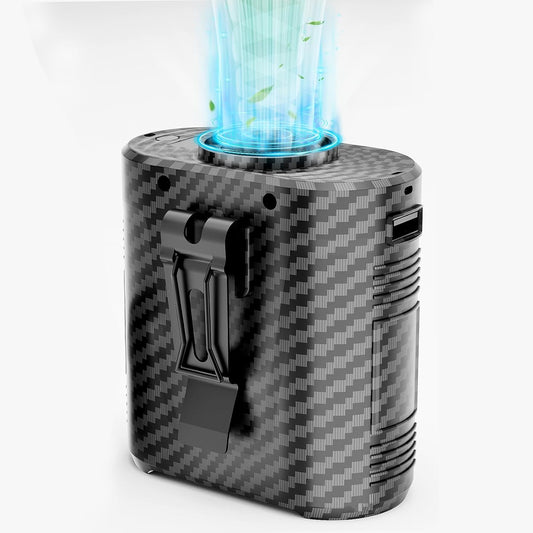 Waist Fan - 3-Speed Clip-On Fan, 16000RPM, 10000mAh Rechargeable Battery, LED SOS Light - Portable Cooling for Outdoor & Work