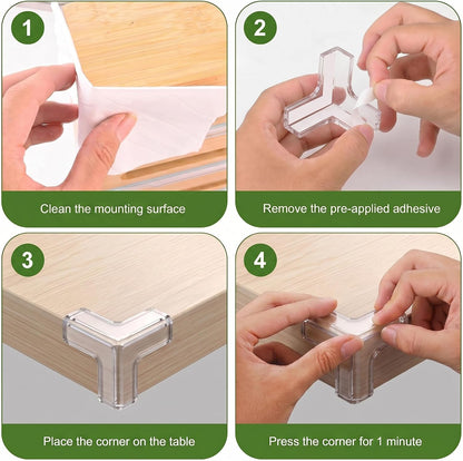 36 Pack Corner Protector Baby, Clear Table Corner Protectors Baby Proof Corners and Edges Furniture Covers & Edge Safety Bumpers Guards for Baby Proofing, Sharp Edges