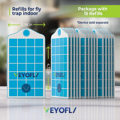 VEYOFLY Fruit Fly Traps for Indoors (2 Device + 6 Refills), Gnat Trap Indoor Plug in, Bug Traps, Flying Insect Trap, Gnat Traps for House Indoor, Fly Trap Indoor for Home Bug Light, Gnats Catcher