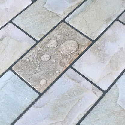 Peel and Stick Backsplash for Kitchen, Peel and Stick Tile Kitchen, Back Splash Tile for Bathroom, 3D Brick Wall Tiles Subway Tiles, 10 Sheets 10" x10.6 ﻿