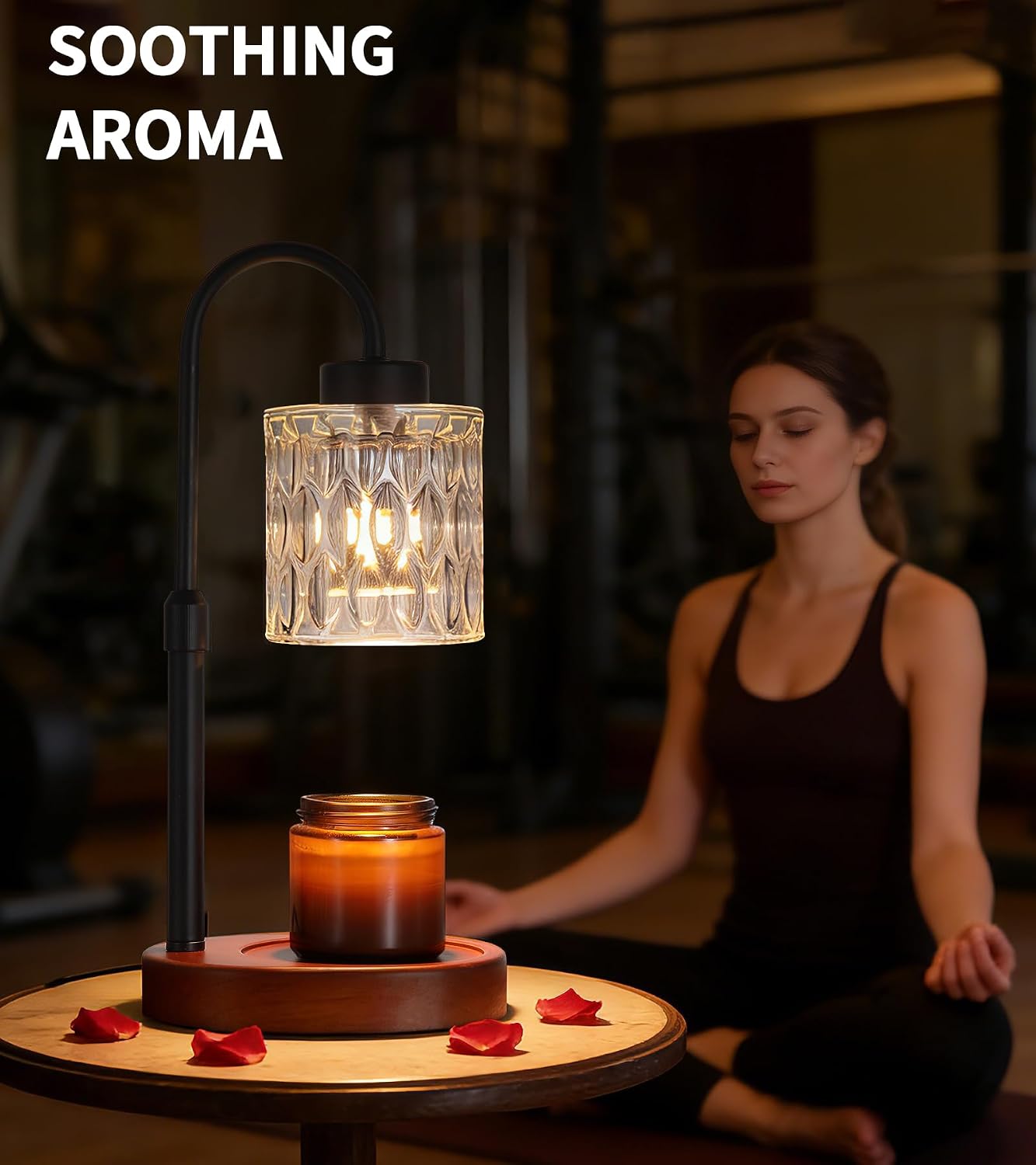 MEIXISUE Candle Warmer Lamp with Timer and Dimmer,Electric Gold Light Gifts for Women Melt Wax Warmer Lamp with 2 Bulbs for Candle Jars House Warming New Home Decor Bedroom