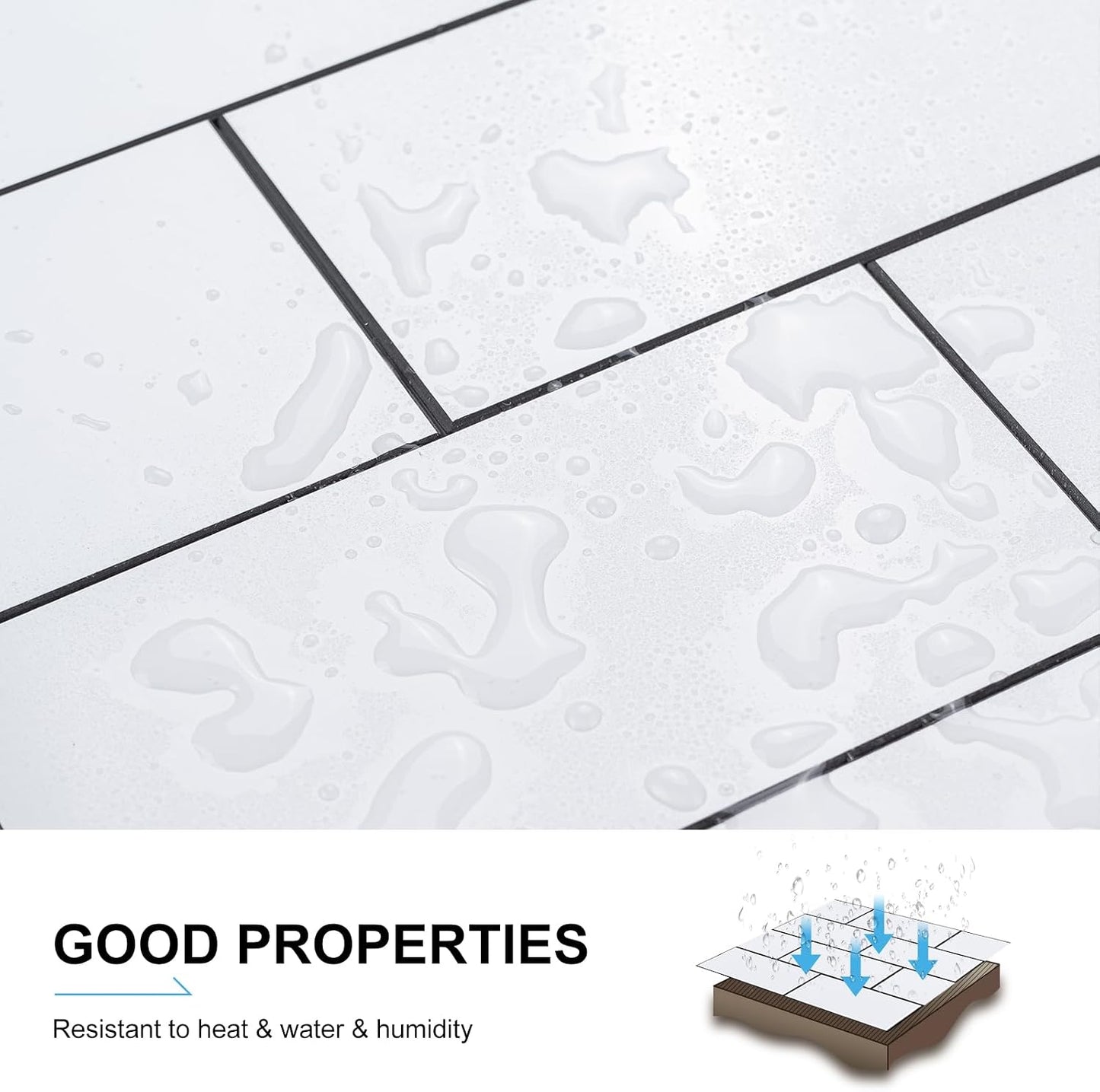 100-Piece Faux Stone Peel and Stick Backsplash Tile, Waterproof Thick PVC Stick On Subway Wall Tile for Kitchen Bathroom Laundry Room Fireplace - 3" x 6", Tan Wood