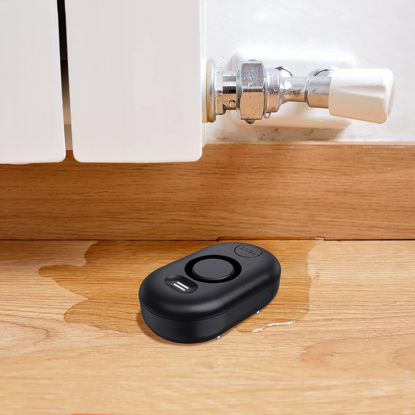 Water Leak Detector Sensor Alarm: Home Water Flooding Monitor Smart Sink Overflow Monitoring Adjustable Wet Moisture Alert Pipe Leakage Drip Detection Warning for Basement Floor