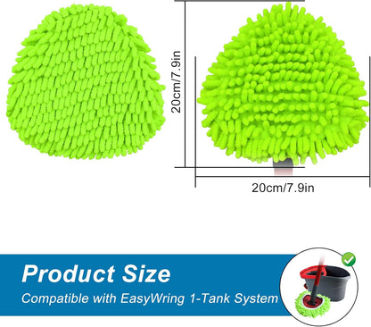 Mop Replace Head for O Cedar, Spin Mop Heads Replacements for Ocedar RinseClean 2 Tank Spin Mop, Chenille Duster for Ocedar Mop Include 3 Pack Microfiber Chenille Mop Pad for Ocedar Spin Mop