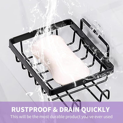 Carrie Joe Soap Holder Self Draining Soap Dish Razor Holder for Shower Wall Not Punched Easy Clean Bar Soap Holder Fit for Bathroom, Kitchen Sink