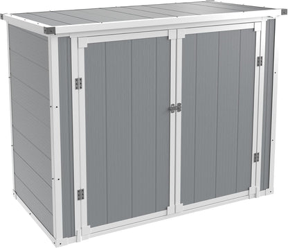 UDPATIO 120 Gallon Deck Box Outdoor Storage Box Lockable Waterproof Resin Indoor Outdoor Storage Container for Patio Cushions, Tools, Package Delivery Boxes for outside