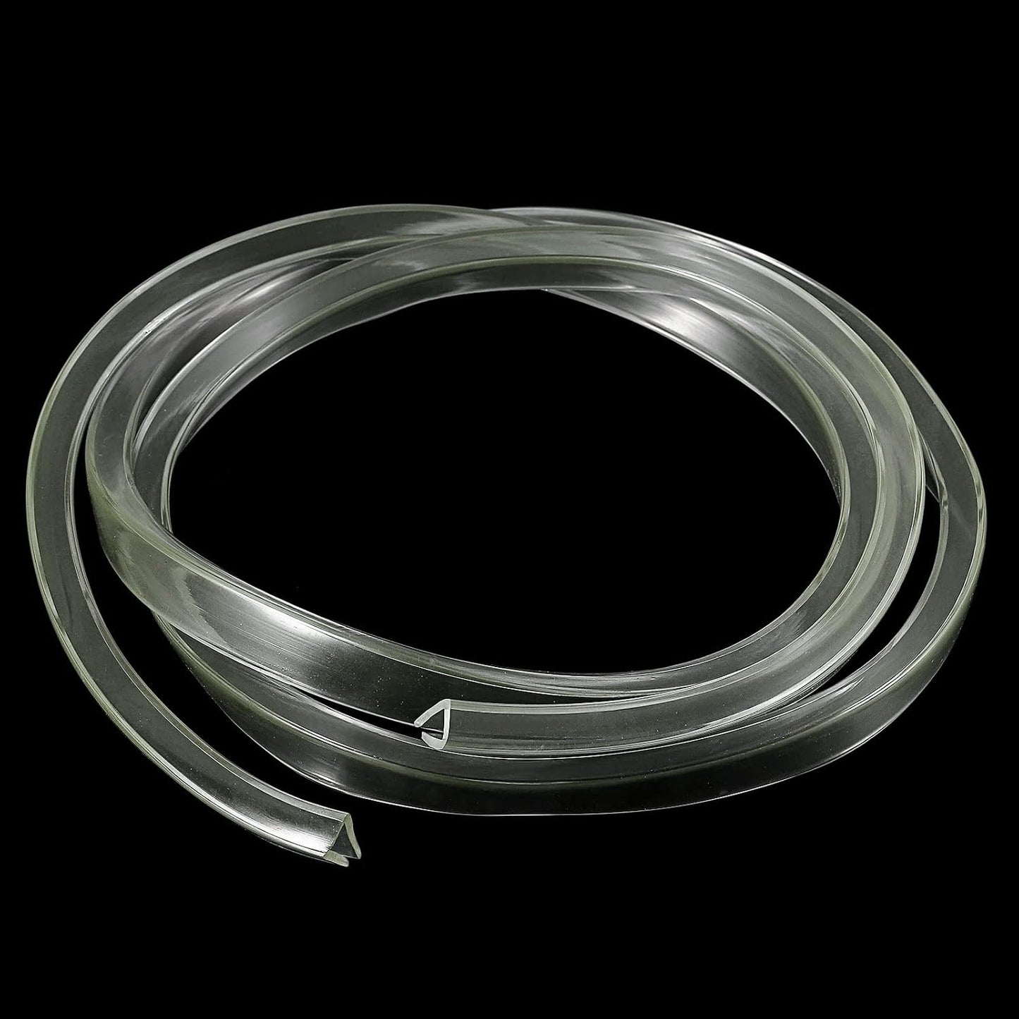 uxcell U Channel Edge Trim, 4.9ft Length Soft Rubber Guard Seal Strip Edge Protector Fit for 1-2mm Edge, (9/32" W x 5/32" H) Clear