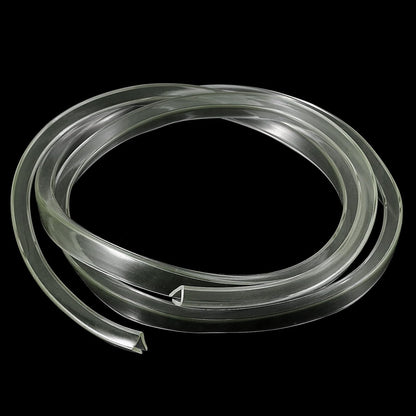 uxcell U Channel Edge Trim, 4.9ft Length Soft Rubber Guard Seal Strip Edge Protector Fit for 1-2mm Edge, (9/32" W x 5/32" H) Clear