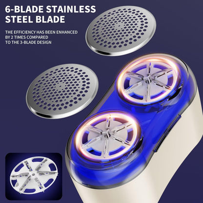 Fabric Shaver - 6 Leaf Stainless Steel Blades, Type-C Charging Electric Lint Remover for Sweater, Clothes, and Furniture, to Remove Pilling
