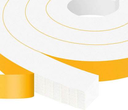 Strong Adhesive Weather Stripping, High Density Weatherproof Weather Stripping Door Seal Strip for Sliding Door, Windows,Noise-Reduction Foam Sealing Strip, White(1/2 in x 1/4 in x 13Ft) - Colors A