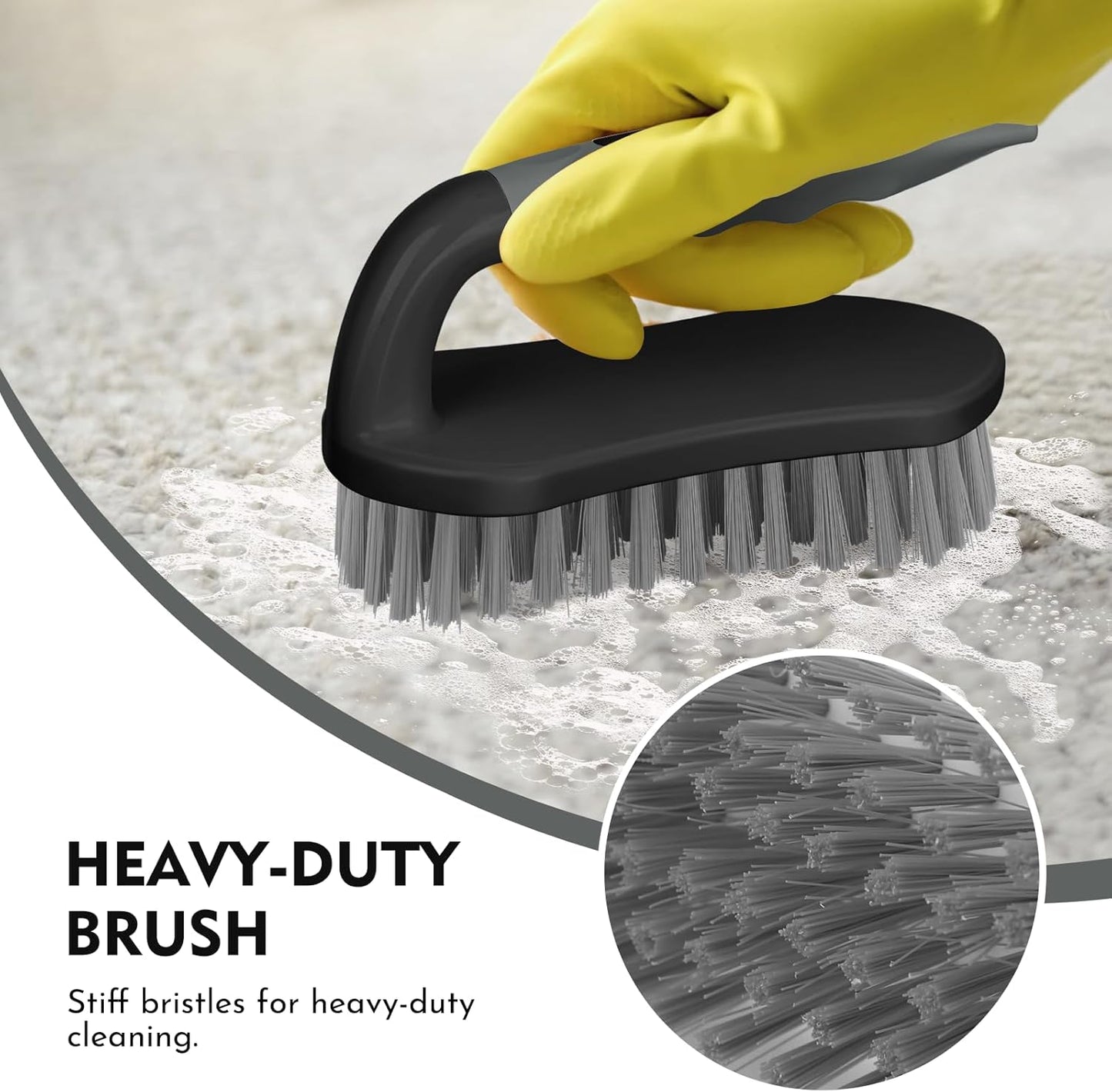 SetSail Scrub Brush, Heavy-Duty Scrub Brushes for Cleaning with Stiff Bristles Cleaning Brush for Shower, Bathroom, Carpet, Kitchen and Bathtub Scrubber - 2 Pack