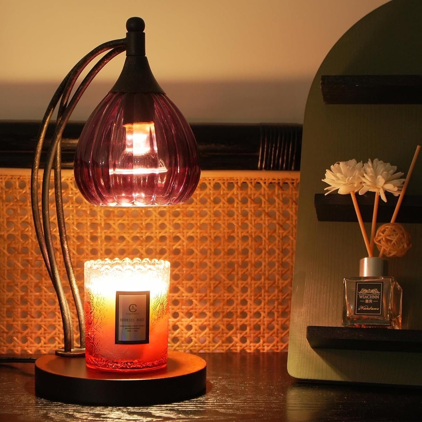 Candle Warmer Lamp with Timer Dimmer - Electric Light Wax Warmer for Jar Candles - Lamp with 2 Bulbs, Unique Birthday Gifts for Women Mom House Warming Gifts New Home Decor