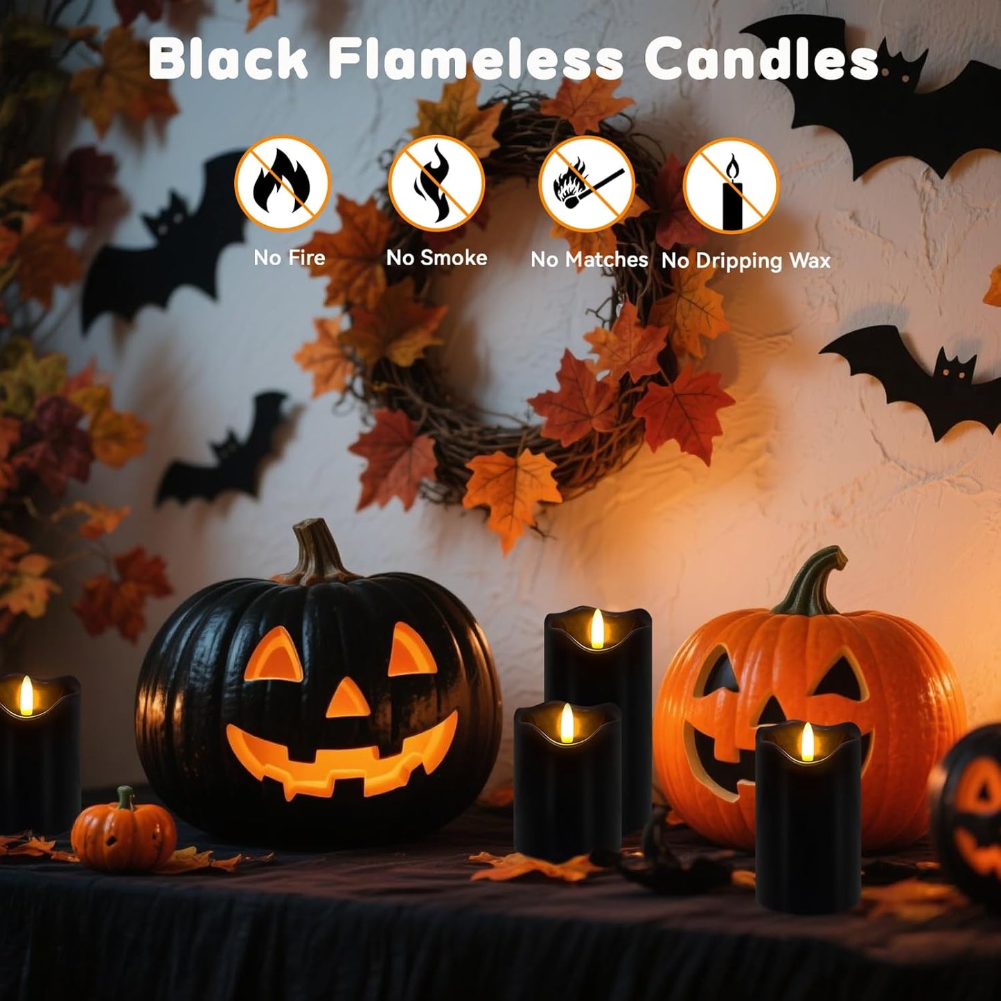 Flameless Candles Lights, Set of 3 Flickering LED Candles with Remote & Timer, Dimmable Electric Pillar Candles Battery Operated, Green Candles for Home St. Patrick’s Day Christmas Decor (Green)