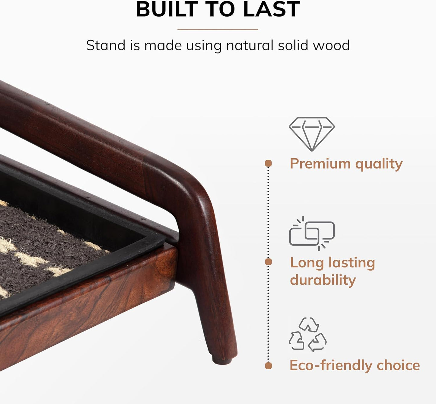 Anji Mountain Heavy Duty Waterproof Wooden Shoe Storage Mat Organizer/Boot Storage Tray Multi Use for Entryway with Coir, Gray and Ivory Insert, 1 Tier, Fits 2 Pair (26.5" Wide)