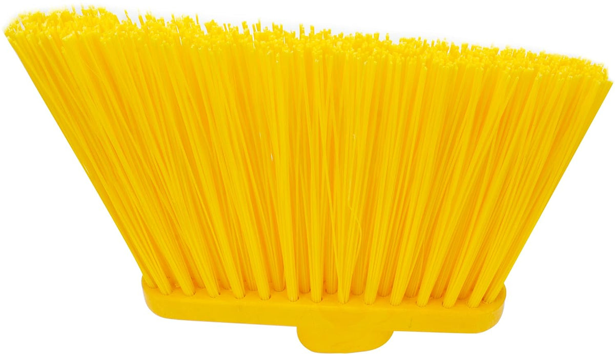 SPARTA Plastic Broom Head, Angled, Un-Flagged for Large Debris Indoor, Outdoor, Home, Restaurant, Lobby, Office, 12 Inches, Green