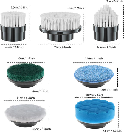 Electric Spin Scrubber Replacement Brush Heads, 7 Pcs Set Suitable for Cordless Power Scrubber, for Bathroom, Kitchen,