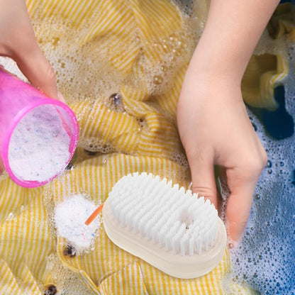 BESPORTBLE Multifunctional Liquid-Filled Shoe Brush with Anti-Slip Handle, Abs and TPR Material, Soft Bristles for Cleaning Shoes and Clothes, for Home and Travel Use
