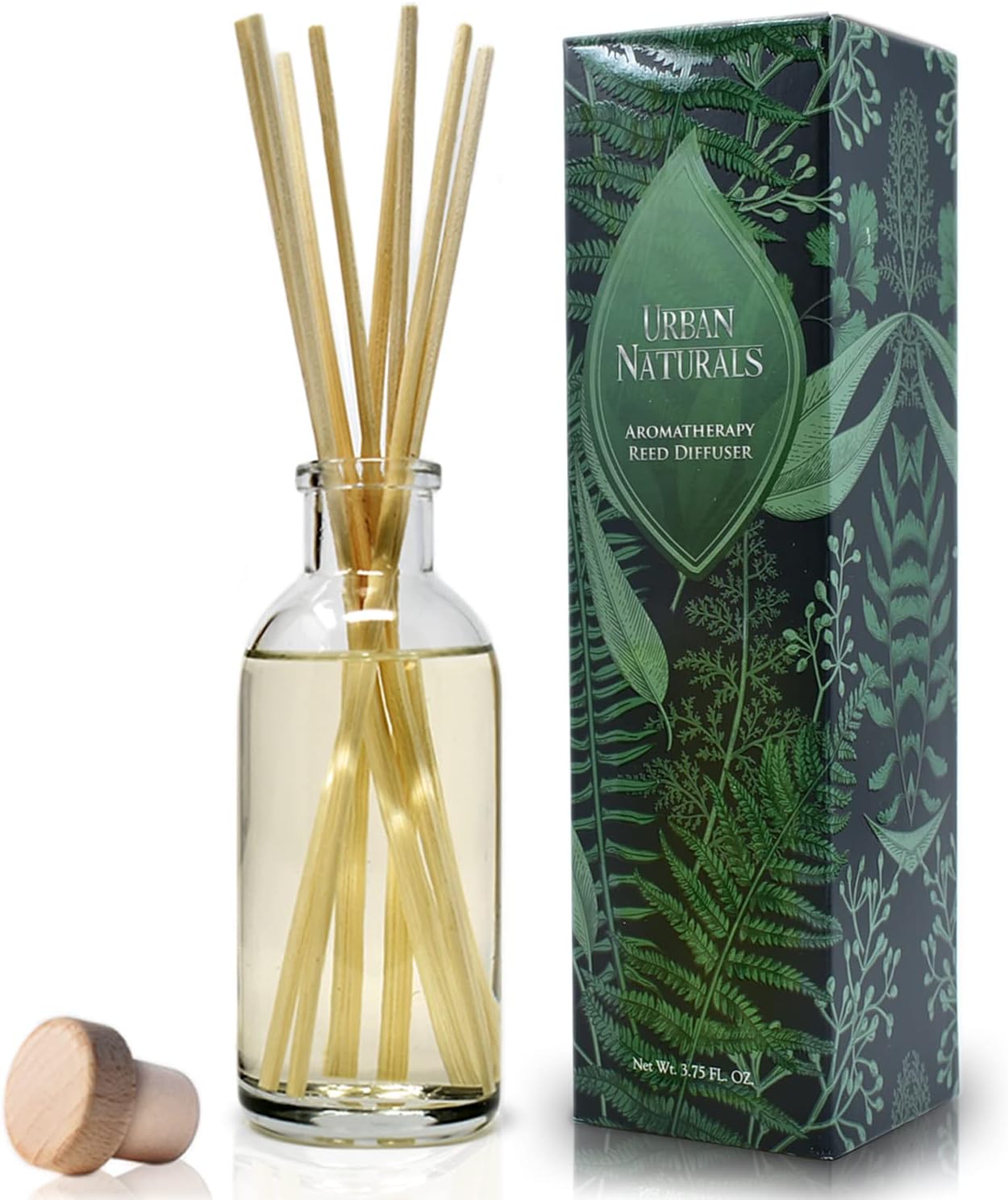 Urban Naturals Smoked Vanilla Reed Diffuser Set with Vanilla Bean, Sandalwood & Leather | Made in the USA - Colors C