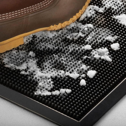 Consolidated Plastics Heavy-Duty Shoe-Scraper Outdoor Finger Tip Entryway Mat, 32" W x 39" L, Black