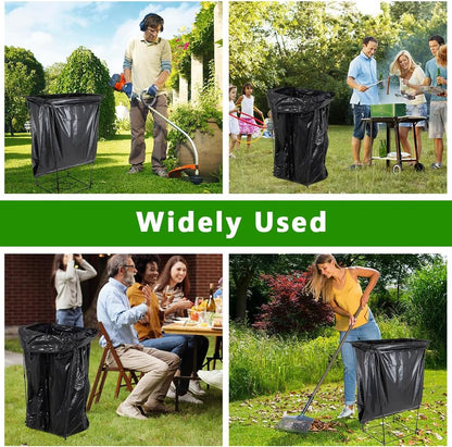 Trash Bag Holder, Metal Garbage Bag Holder, 30-45 Gallon Portable Trash Bag Holder Stand, Multi-use Leaf Bag Holder for Yard, Camping, Party, Wedding
