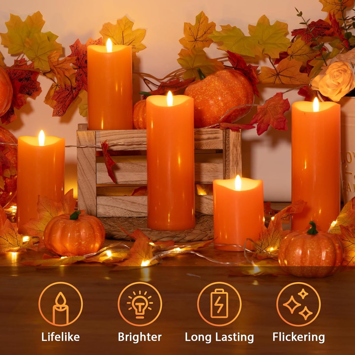 Outdoor Flameless Candles with Remote Timer - Waterproof Realistic Flickering LED Pillar Electric Battery Operated Fake Candle for Holiday Home Wedding Fireplace Decor - Ivory White 3 Pack (4”6”8”)