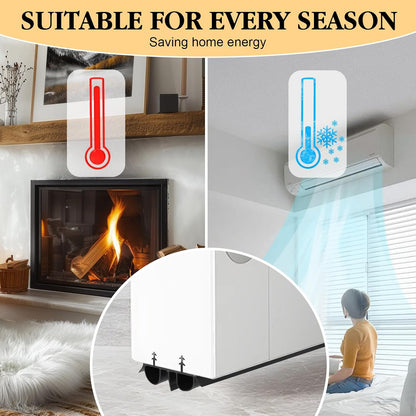2 Pcs 36 Inch 90CM Exterior Door Sweep with Vinyl Fins, Under Door Weather Stripping Seal for Exterior Doors with Kerf Track, Replacement Bottom Door Seal Strip, Draft Stopper & Rodent Proof
