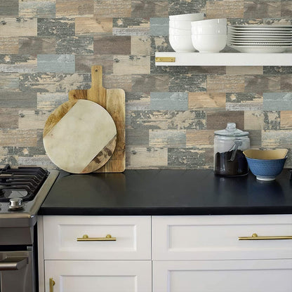 DEWOO Peel and Stick Wall Tile Backsplash PVC Self Adhesive Tiles for Kitchen Bathroom Turquoise Teal (10-Sheet, 13.5" x 11.4") | Self adhesive, thick, cover, vintage, retro, pvc adhesive wall tile, 34 x 29 cm