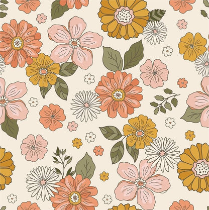 MuralPeel Dark Blue/Yellow Leaf Floral Peel and Stick Wallpaper Vintage Easy Peel Off Self Adhesive Removable Stick on Wall Paper for Kitchen Cabinet Renter Friendly