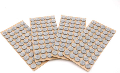 Furniture Felt Pads 3/8" (10mm) Diameter Round 3M Self Adhesive Protects Kitchen Cabinets, Drawers, Desks and Furniture Against Bumps and Scratches 100 Pack - Grey