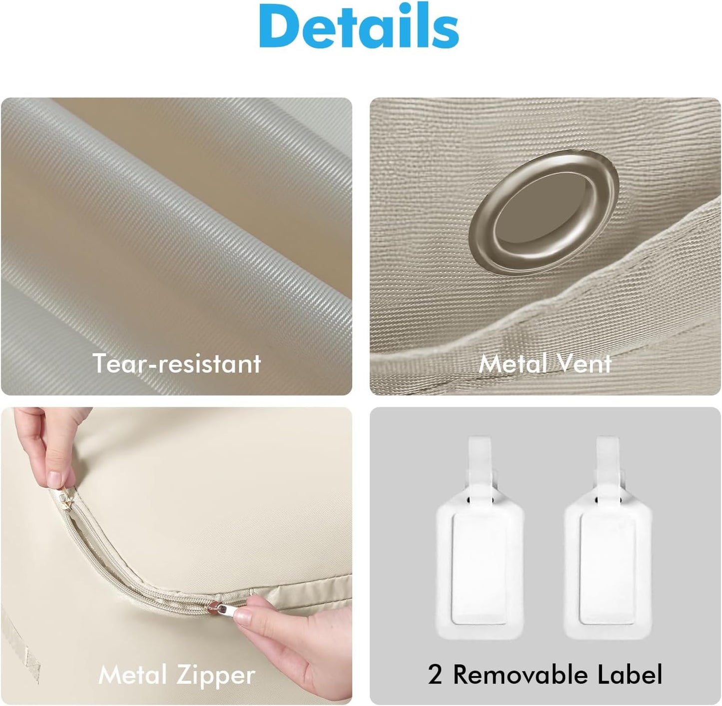 Comforter Storage Bag-Ultra Space Saving Large Self Compression Organizer for Comforters and Blanket,3-Layer Zipper Self-Compressing Organizer for Storage Bedding. (Gray, 2 Pack)