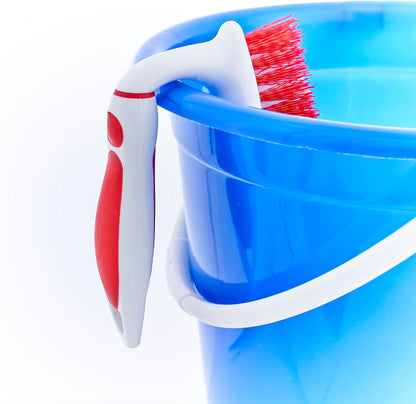 Superio Cleaning Scrub Brush with Stiff Bristles and Comfort Grip Handle,Red 2 Pack Heavy-Duty Household Utility Scrubber for Kitchen, Bathroom, Shower, Sink, Toilet