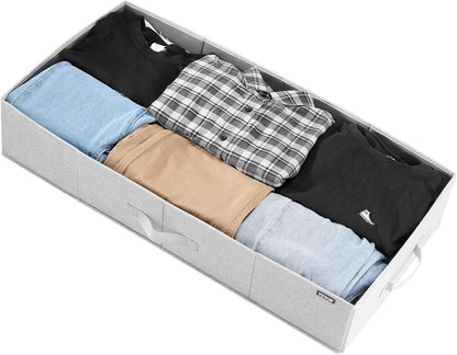 VEVOR Under Bed Storage with Wheels, 36.0 x 18.1 x 7.3 inch, Underbed Containers with Clear Lid, Underbed Shoe Organizer, Rolling Under the Bed Storage Bins for Clothes Shoes Blankets Bedroom, 2 Pack
