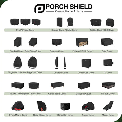 Porch Shield Patio Deck Box Storage Cover - 600D Outdoor Waterproof Cover for 150-230 Gallon Box Tear Resistant Rectangular Fire Pit Table Covers 62 x 29 x 28inch Black