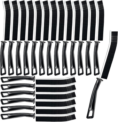 AcceLeah 20Pcs Crevice Cleaning Brushes, Hard Bristle for Dead Corners | Hard bristle crevice brushes with alloy handle, great for cleaning stubborn dead corners in bathrooms and kitchens.