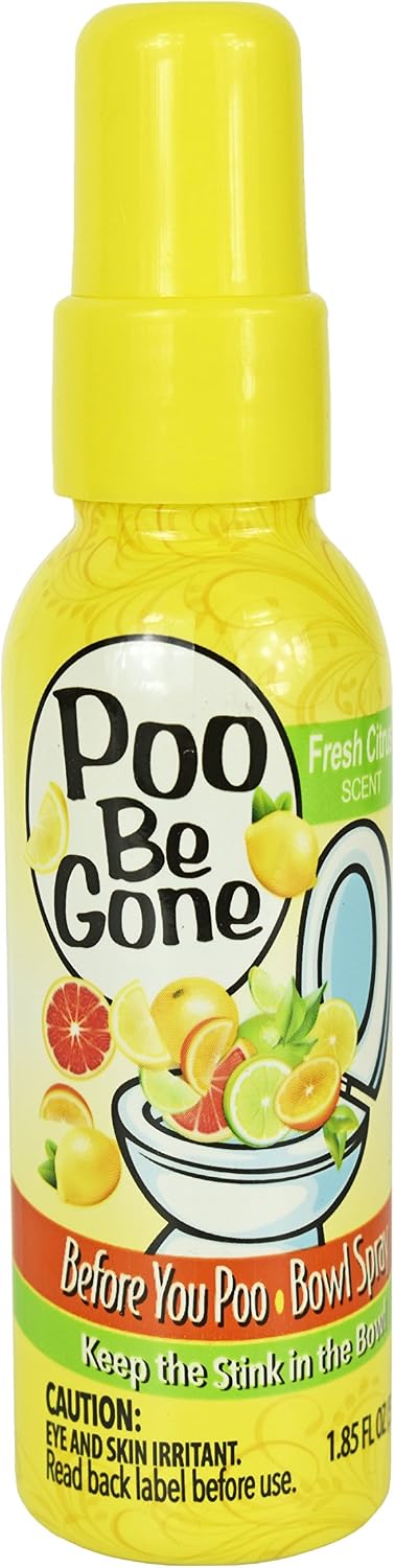 Set of 4 Stinky Bowl Spray 1.85oz - Before You Go Toilet Bathroom Deodorizer - Features Fresh Citrus Scent and Lavender Scent!